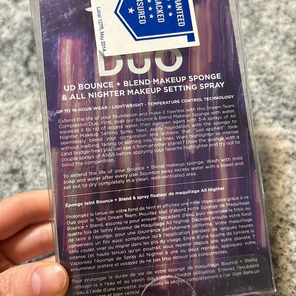 URBAN DECAY DREAM TEAM COMPLEXION DUO 4 OZ ALL NIGHTER SPRAY MAKEUP SPONGE NIB - Picture 5 of 6